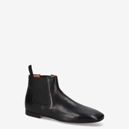 Black Leather ankle boots