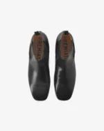 Black Leather ankle bootsnb