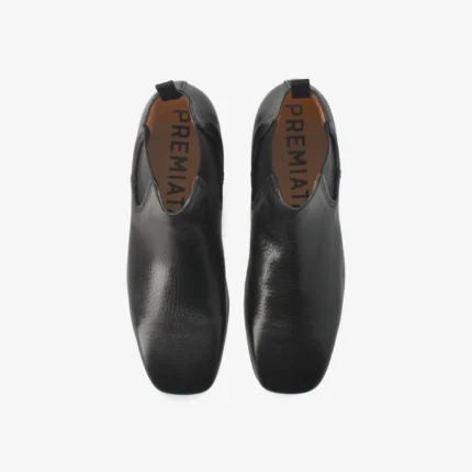 Black Leather ankle bootsnb