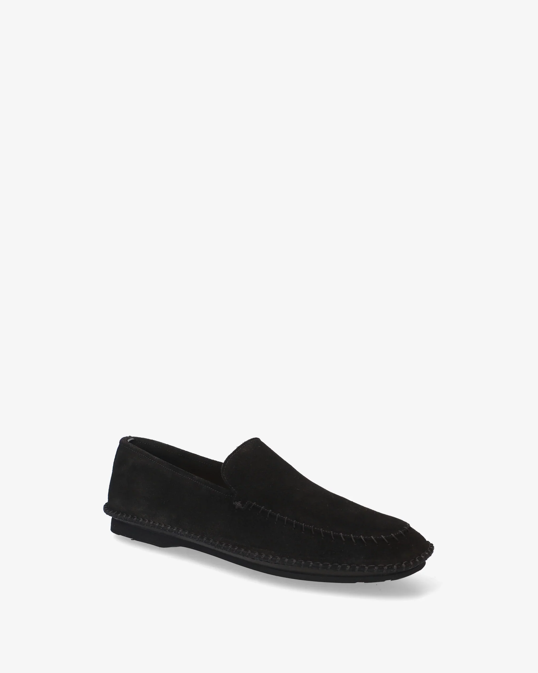 Black Structured Suede Loafers Black Structured Suede Loafers