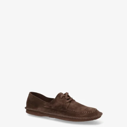 Brown Deconstructed Suede Lace Up Shoe