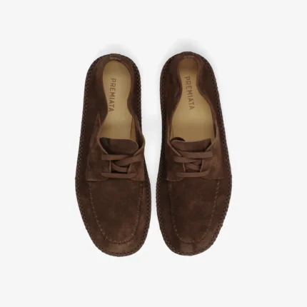 Brown Deconstructed Suede Lace Up Shoeg