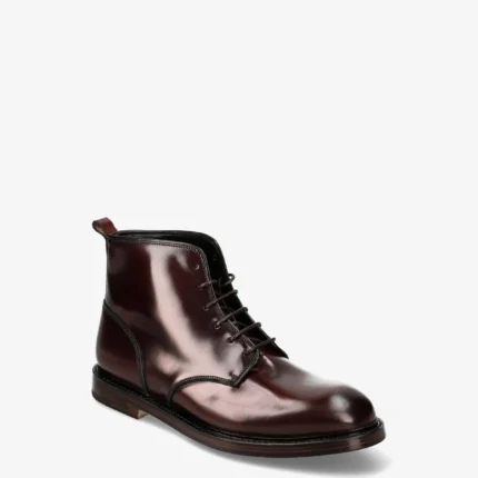 Lace up Ankle Boot in Dark Brown Cordovan